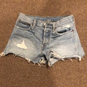 Levi’s high rise denim shorts